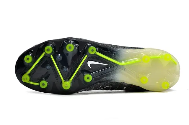 Nike Phantom GT Noir Vert Knit Upper Col Sock-Fit Firm-Ground Chaussures de Football 7