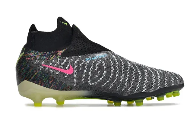 Nike Phantom GT Noir Vert Knit Upper Col Sock-Fit Firm-Ground Chaussures de Football 8
