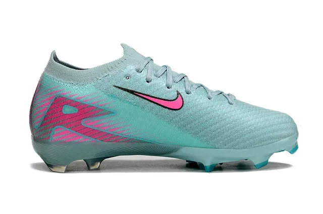 Nike Phantom GT Tênis de Futebol Azul Rosa Upper de malha Colar baixo Firm-Ground 5