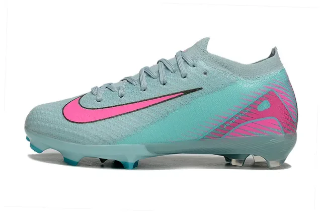 Nike Phantom GT Tênis de Futebol Azul Rosa Upper de malha Colar baixo Firm-Ground 6