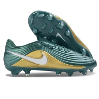 Nike Phantom GT Green Gold Ribbed Synthetic Upper Metallic Finish Firm-Ground Soccer Shoes