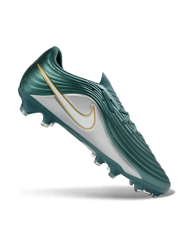 Nike Phantom GT Green Gold Ribbed Synthetic Upper Metallic Finish Firm-Ground Soccer Shoes 6