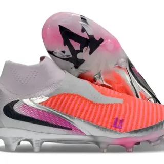 Nike Phantom GT برتقالي وردي كولار ساك فت أعلى من الخياطة الموجية أرضية صلبة أحذية كرة القدم