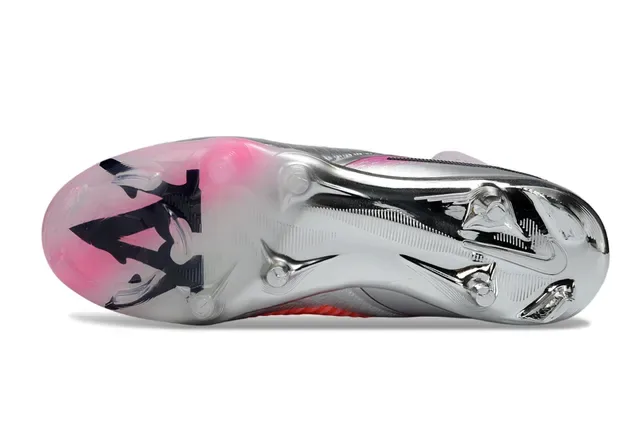 Nike Phantom GT Laranja Rosa Tênis de Futebol Colar Sock-Fit Upper Tricô Ribbed Superfície Firm-Ground 6
