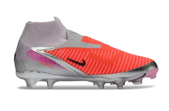 Nike Phantom GT Laranja Rosa Tênis de Futebol Colar Sock-Fit Upper Tricô Ribbed Superfície Firm-Ground 7