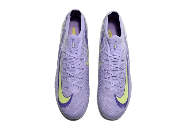 Nike Phantom GT Purple Green Knit Upper Graphic-Print Overlay Firm-Ground Soccer Shoes 2