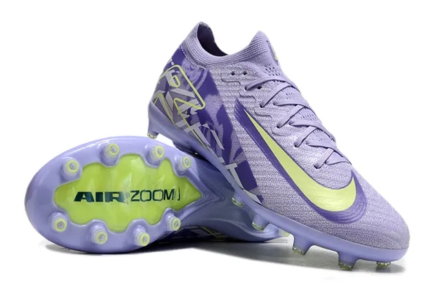 Nike Phantom GT Purple Green Knit Upper Graphic-Print Overlay Firm-Ground Soccer Shoes 3
