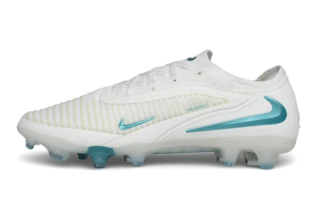 Nike Phantom GT White Blue Knit Upper Transparent TPU Cage Firm-Ground Soccer Shoes 7