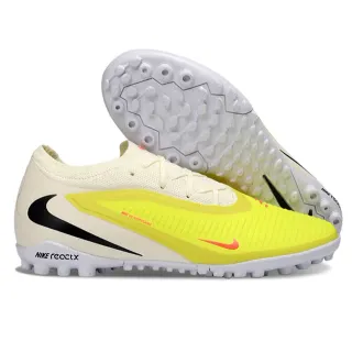 Nike Phantom GT Yellow Beige Low-Cut Knit Upper Asymmetrical Lacing Artificial-Grass Soccer Shoes