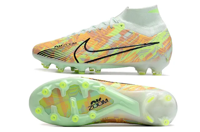 Nike Phantom GT Jaune Orange Haut Cut Ajuste Chaussure Tige Flyknit Terrain Firme Chaussures de Football 7