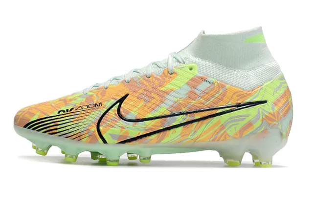 Nike Phantom GT Jaune Orange Haut Cut Ajuste Chaussure Tige Flyknit Terrain Firme Chaussures de Football 10