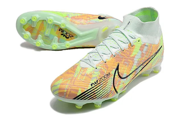 Nike Phantom GT Jaune Orange Haut Cut Ajuste Chaussure Tige Flyknit Terrain Firme Chaussures de Football 11