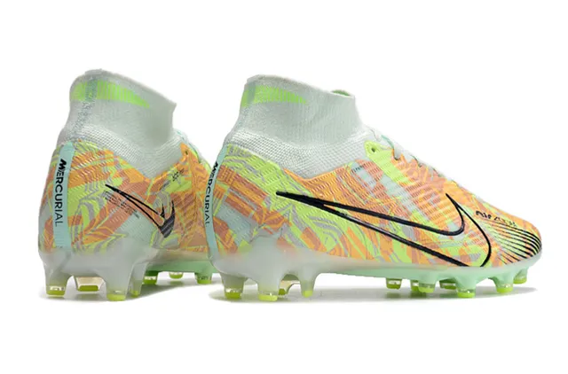 Nike Phantom GT Jaune Orange Haut Cut Ajuste Chaussure Tige Flyknit Terrain Firme Chaussures de Football 12