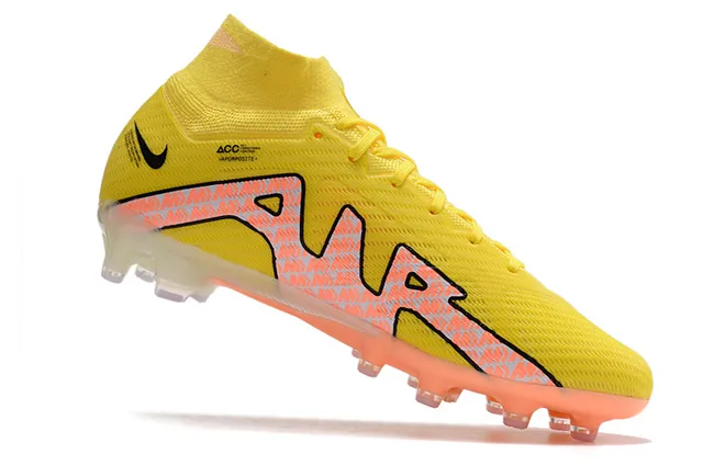 Nike Phantom GT Jaune Orange Haut Cut Ajuste Chaussure Tige Flyknit Terrain Firme Chaussures de Football 20