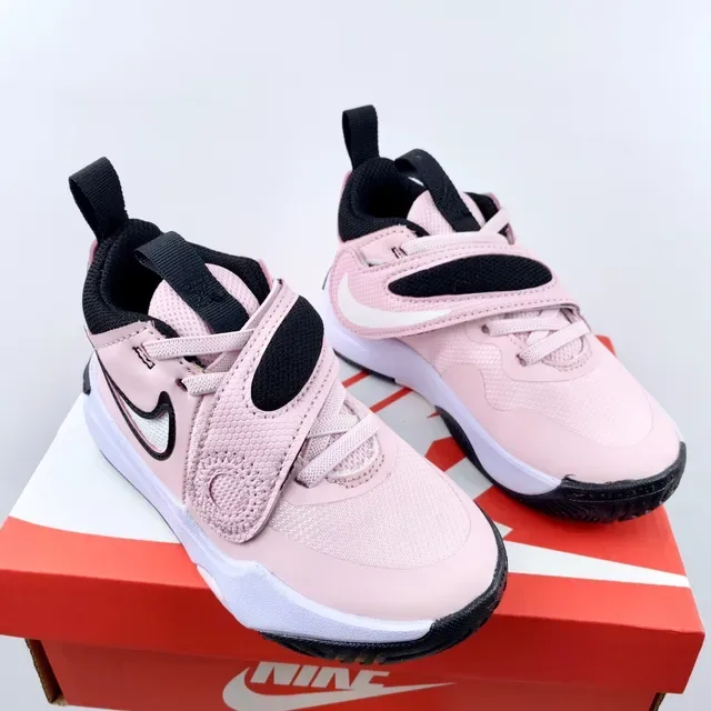 Nike Pink and Black Dual-Strap Lifestyle Sneakers 9