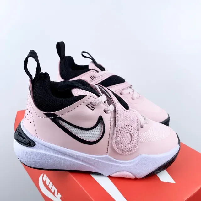 Nike Pink and Black Dual-Strap Lifestyle Sneakers 10