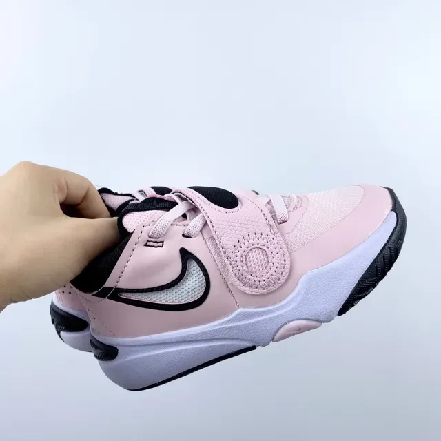 Nike Pink and Black Dual-Strap Lifestyle Sneakers 11