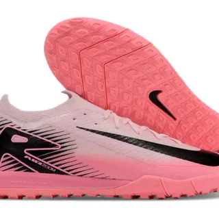 Nike Pink Black Knit Sock-Fit Upper Gradient Fade Turf Soccer Shoes