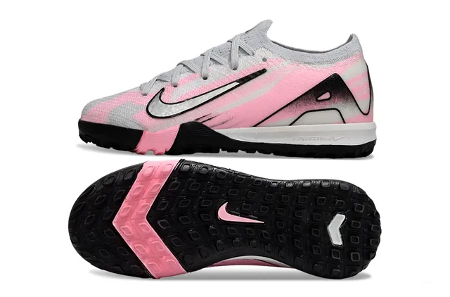 Nike Pink Black Knit Upper Gradient Turf Soccer Shoes 8