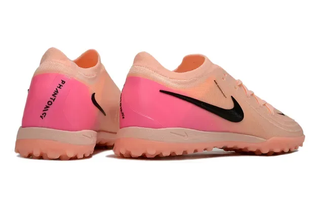 Nike Chuteiras com upper de malha rosa e laranja gradiente para turf 5