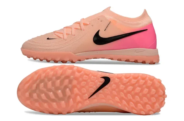 Nike Chuteiras com upper de malha rosa e laranja gradiente para turf 6
