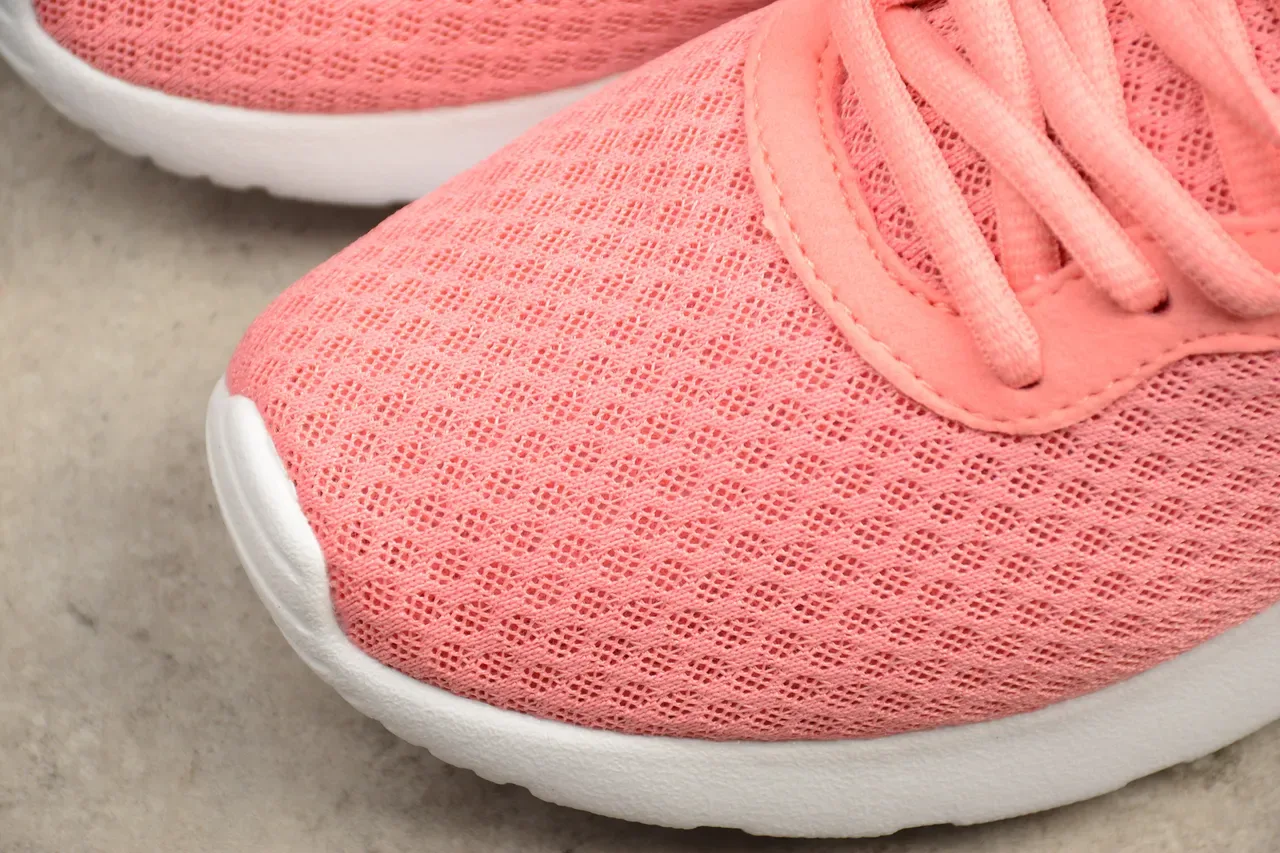 Nike Pink White Knit Mesh Upper Minimalist Silhouette Lifestyle Sneakers 9
