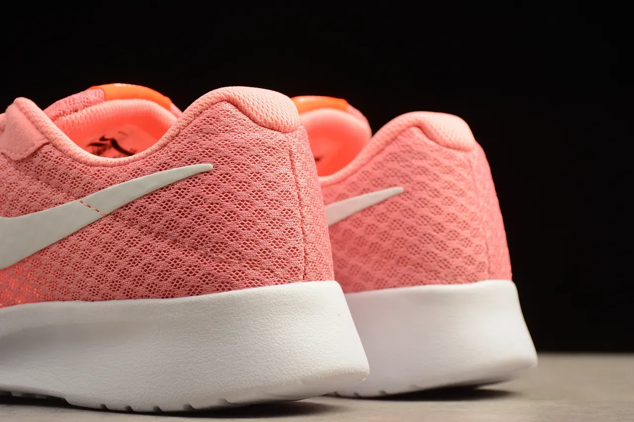 Nike Pink White Knit Mesh Upper Minimalist Silhouette Lifestyle Sneakers 11