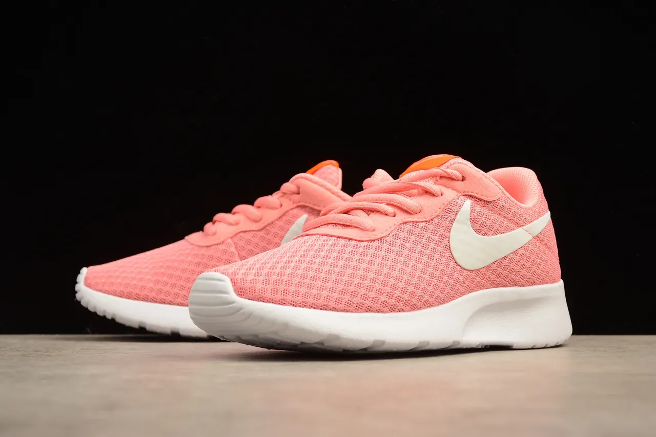Nike Pink White Knit Mesh Upper Minimalist Silhouette Lifestyle Sneakers 15
