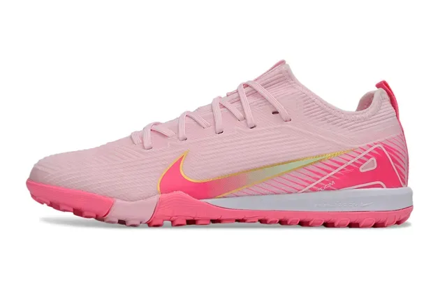 Nike Pink White Knit Upper Low-Cut Silhouette Indoor Soccer Shoes 8