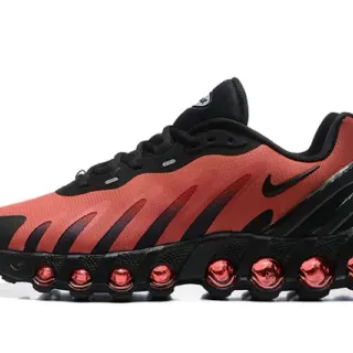 Nike Red Black Pod-Based Midsole Layered Synthetic Upper Lifestyle Sneakers