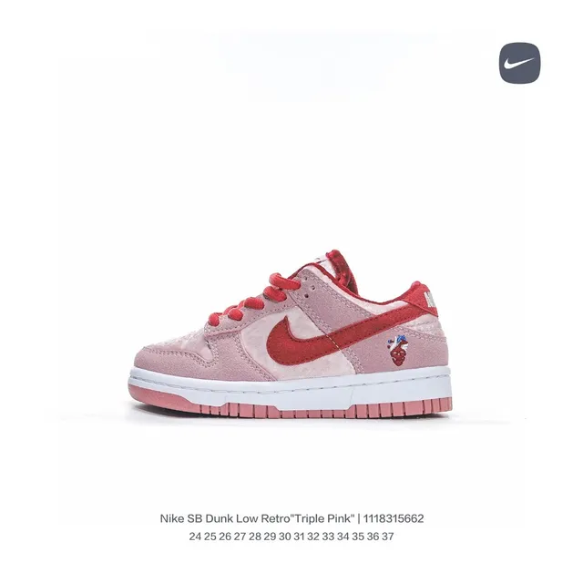 Nike SB Dunk Low Triple Pink أحذية التزلج على الرصيف 4