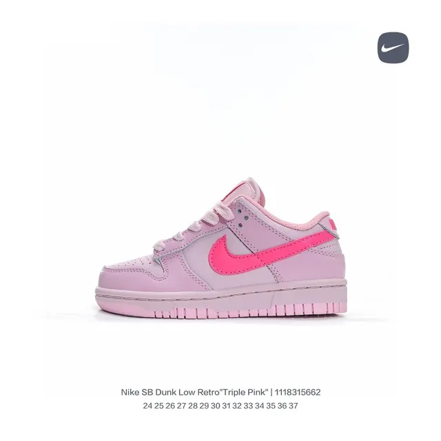 Nike SB Dunk Low Triple Pink أحذية التزلج على الرصيف 9