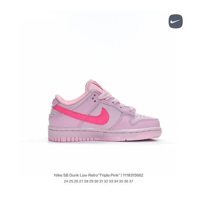 Nike SB Dunk Low Triple Pink أحذية التزلج على الرصيف 13