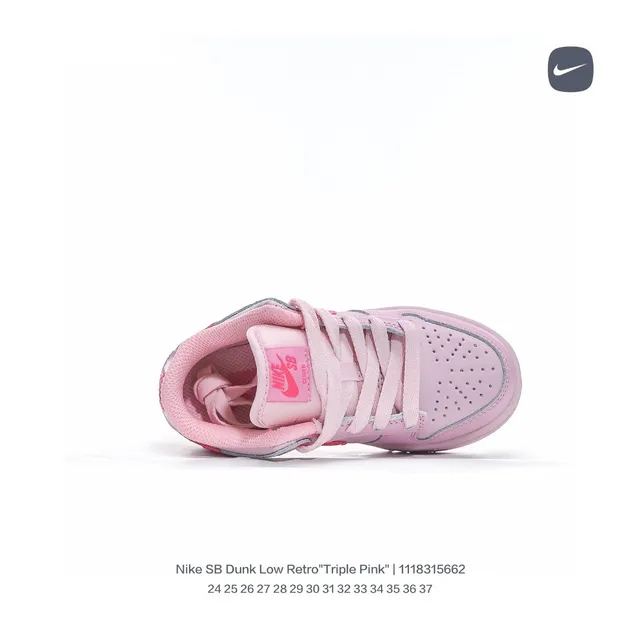 Nike SB Dunk Low Triple Pink أحذية التزلج على الرصيف 14