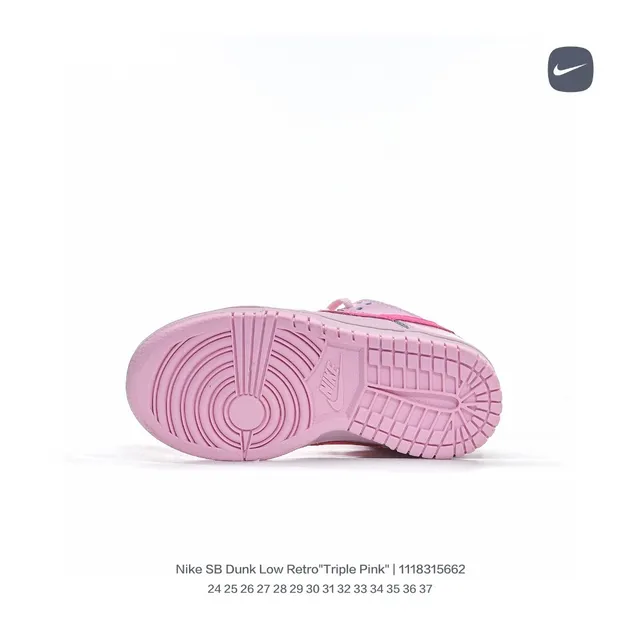 Nike SB Dunk Low Triple Pink أحذية التزلج على الرصيف 16