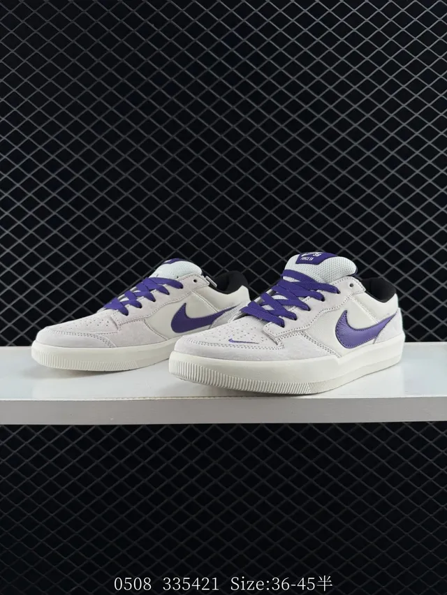 Nike SB Force 58 Gris et Violet Chaussures de skateboard vulcanisées 4