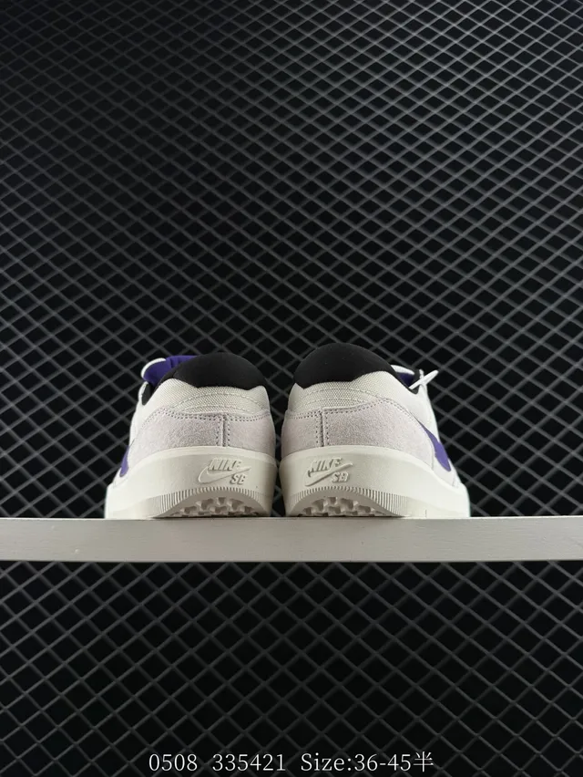 Nike SB Force 58 Gris et Violet Chaussures de skateboard vulcanisées 5