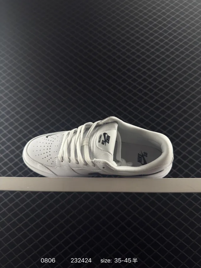 Nike SB Force 58 Chaussures de Skateboard Blanches et Noires 4