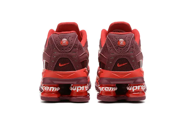 Nike Shox NZ x Supreme Red Lifestyle Sneakers 3