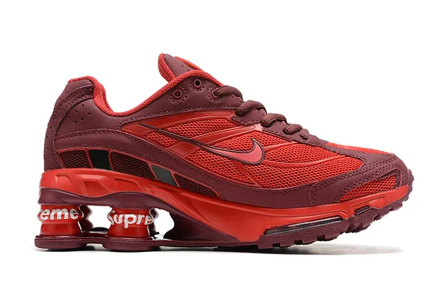 Nike Shox NZ x Supreme Red Lifestyle Sneakers 5