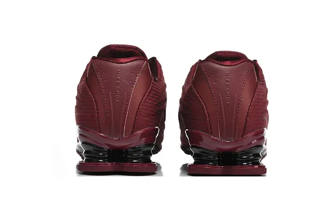 Nike Shox Series Deep Red and Black Lifestyle Sneakers 4