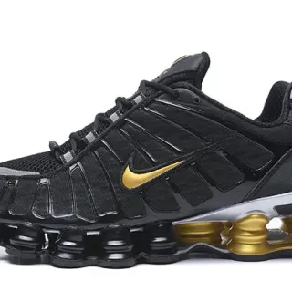Nike Shox TL Black and Gold Lifestyle Sneakers
