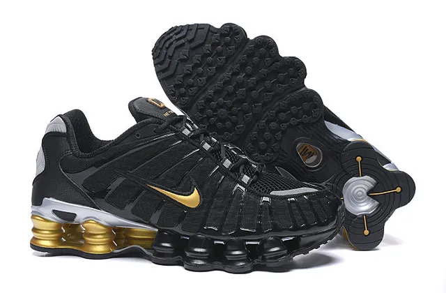 Nike Shox TL Black and Gold Lifestyle Sneakers 2