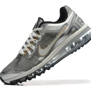 Nike Argent Noir Métallique Synthétique Superposition Maille Ingénierée Chaussures de Course