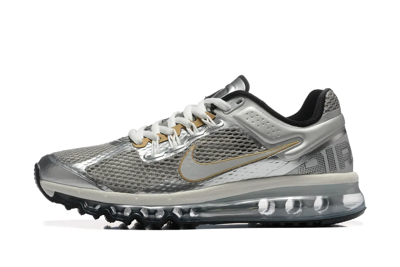 Nike Silver Black Metallic Synthetic Overlay Engineered Mesh Running Shoes 4