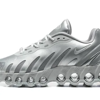 Nike Silver Transparent Metallic Synthetic Upper Exposed Spherical Cushioning Pods Lifestyle Sneakers