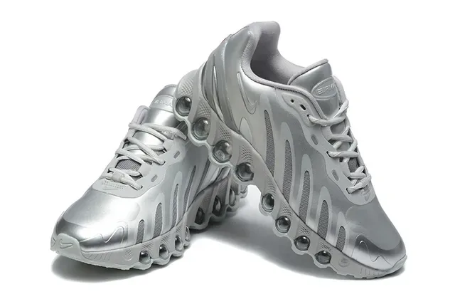 Nike Silver Transparent Metallic Synthetic Upper Exposed Spherical Cushioning Pods Lifestyle Sneakers 4