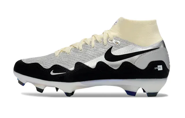 Nike Tiara UNITE Argent Blanc Chaussures de Football Surface Firme 6