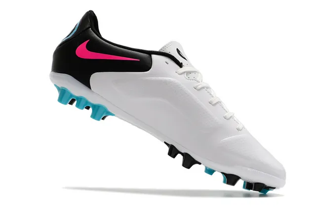Nike Tiempo Borgonha Dourado Metálico Marrom Superior Perfurado Couro Solo Firme Sapatos de Futebol 2