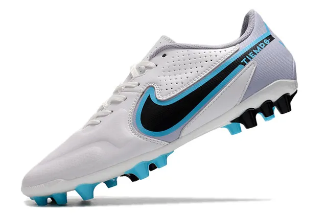 Nike Tiempo Borgonha Dourado Metálico Marrom Superior Perfurado Couro Solo Firme Sapatos de Futebol 10